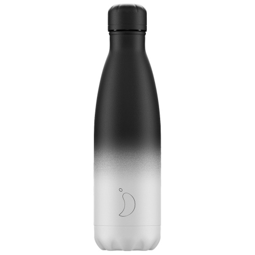Chilly's Thermo-Trinkflasche – Schwarz/Weiß