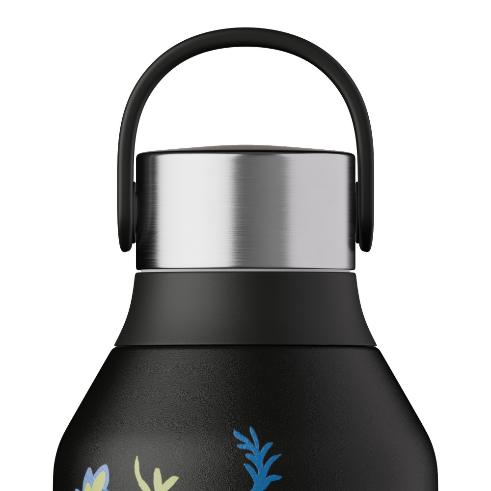 Chilly's drinkfles - Blauwe bloemen - Afbeelding 2