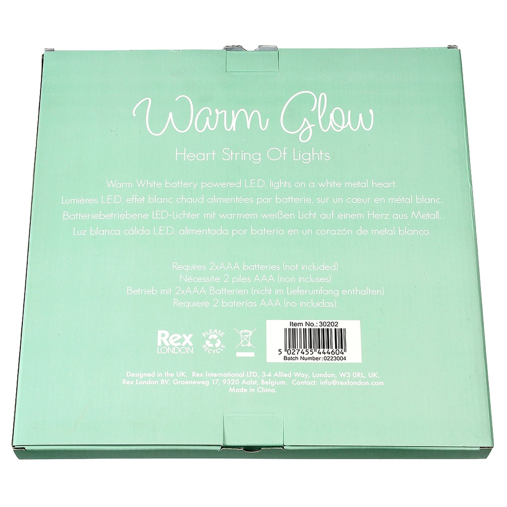 Rex London hart met ledverlichting - 30 cm - Afbeelding 4