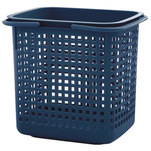Cestino mand - donkerblauw, groot