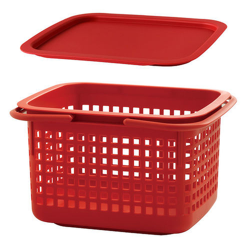 Cestino deksel voor klein - rood - Afbeelding 2