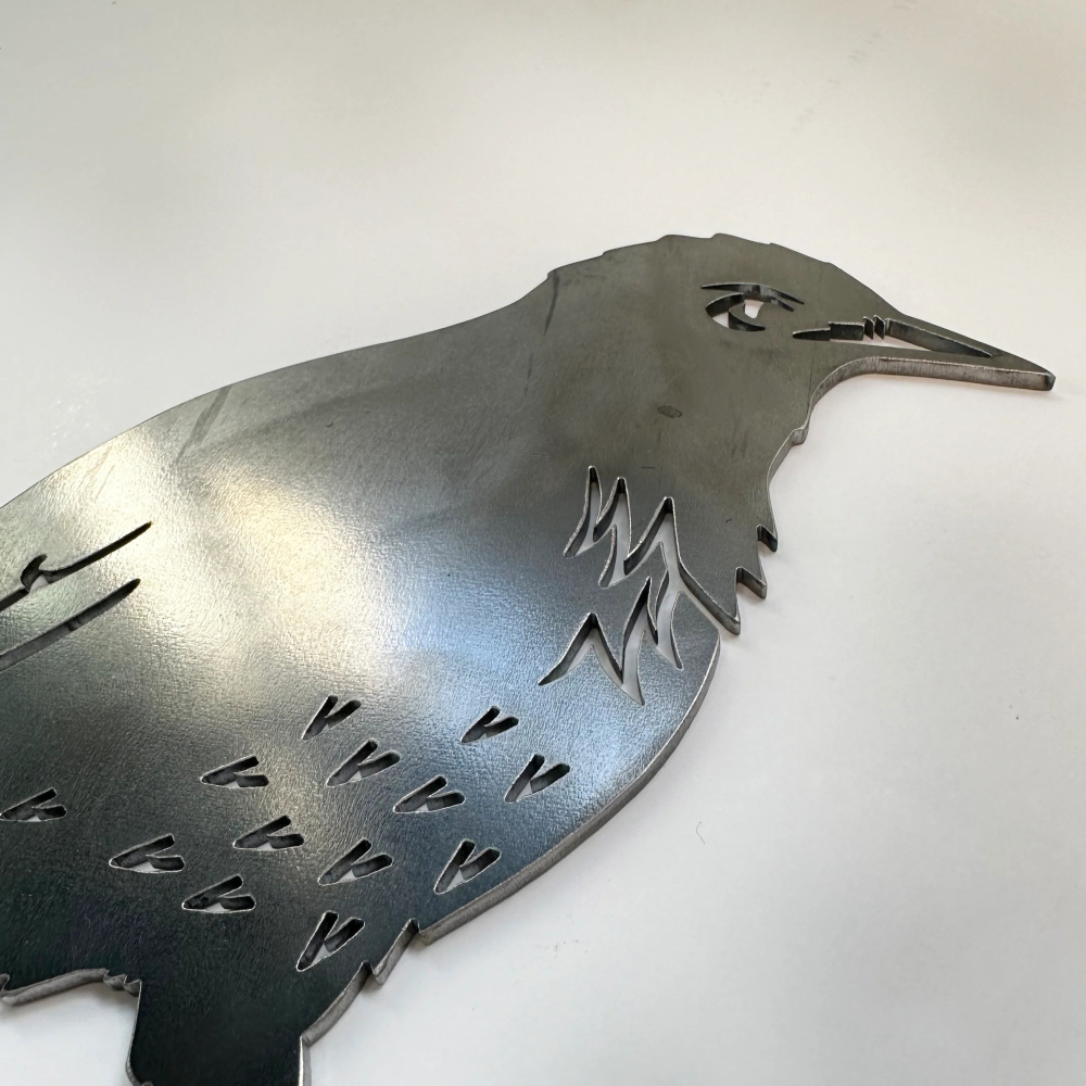 Metalbird oiseau en acier Corten - étourneau - Image 4