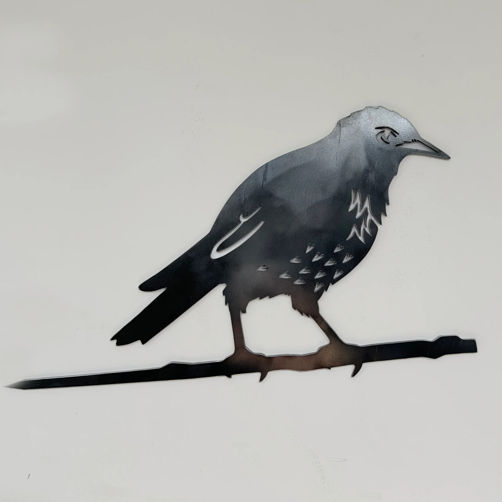 Metalbird oiseau en acier Corten - étourneau - Image 3