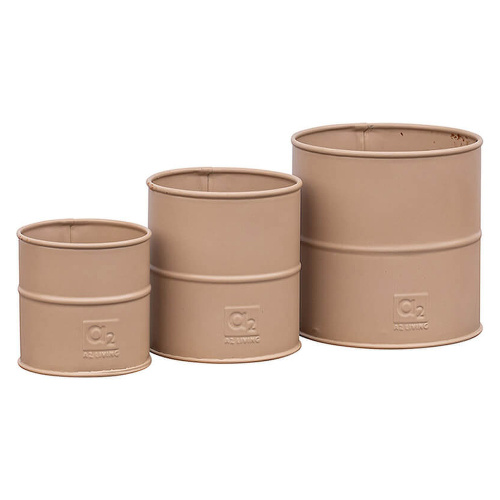 A2 Living pots à herbes, 3 pièces - brun