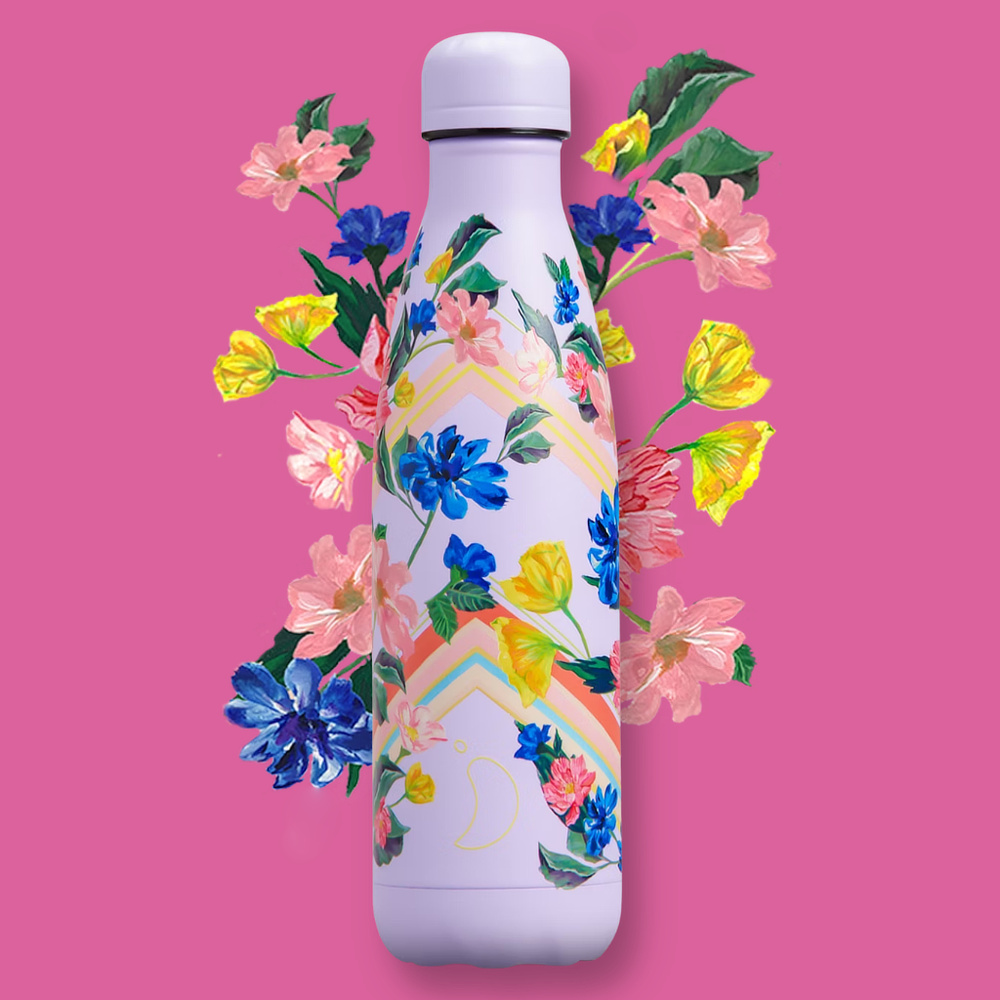 Chilly's thermodrinkfles - Grafische bloemen - Afbeelding 2