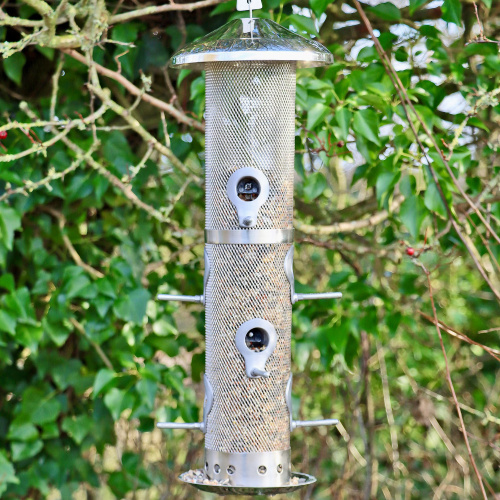 Wildlife World Futterspender für Vogelfutter – Edelstahl