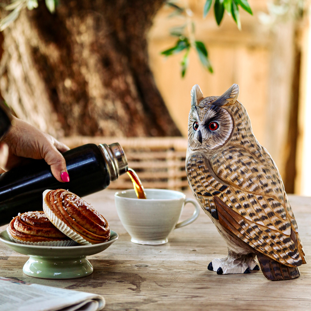 Wildlife Garden wooden bird - long-eared owl - Image 5