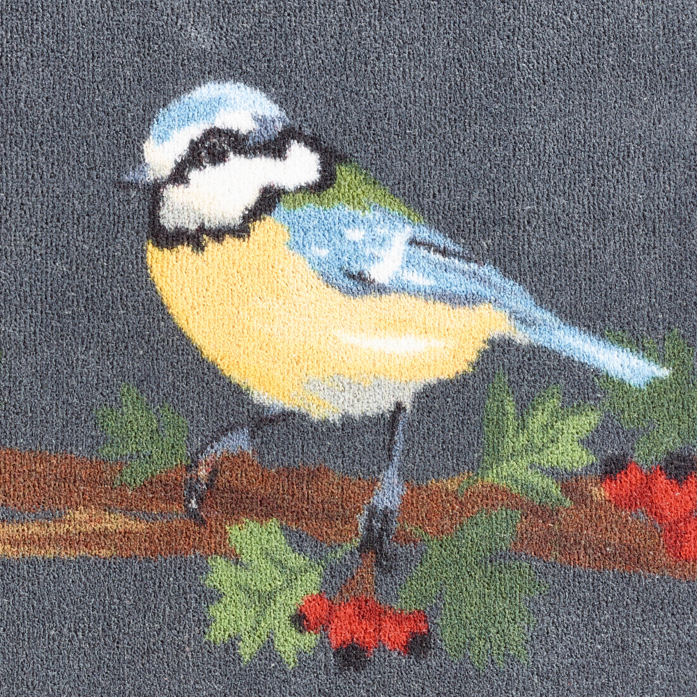 Hug Rug øko dørmåtte, 65x85 - Blåmejse - Billede 4