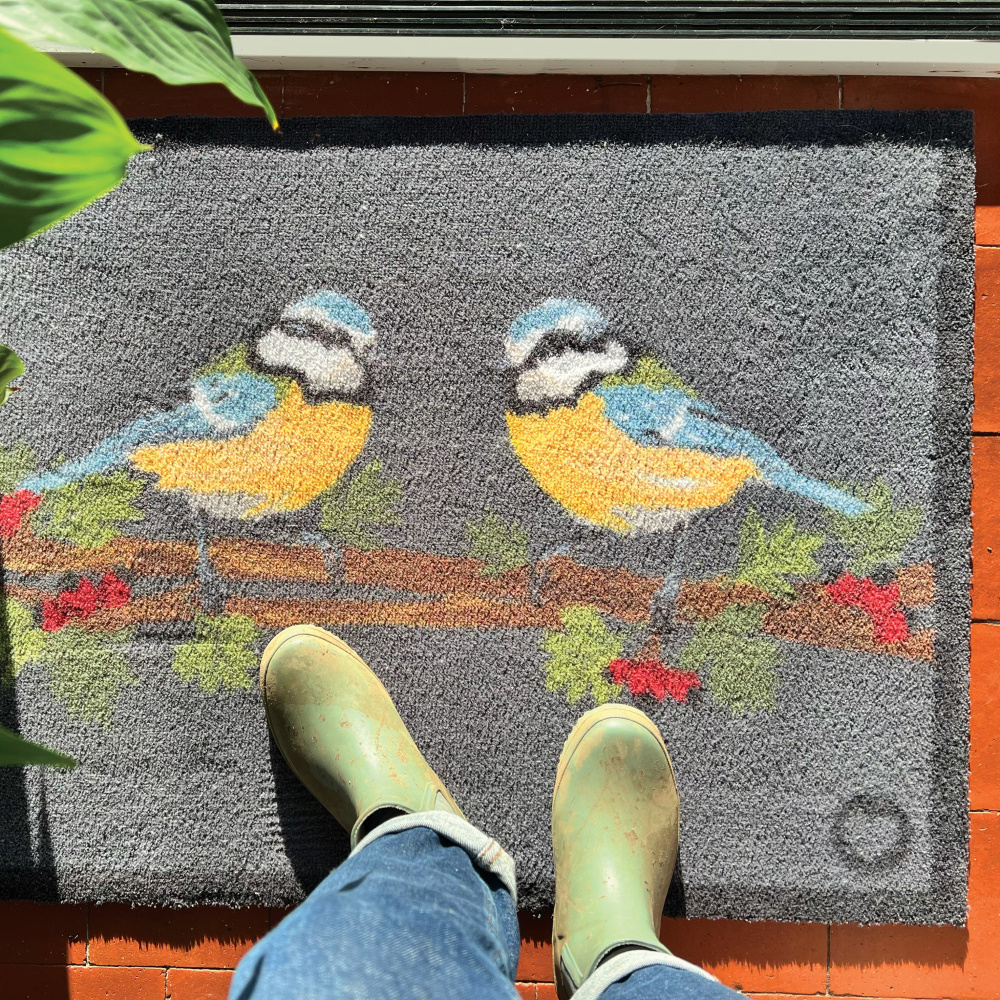 Hug Rug ekologisk dörrmatta, 65x85 - Blåmes - Bild 2