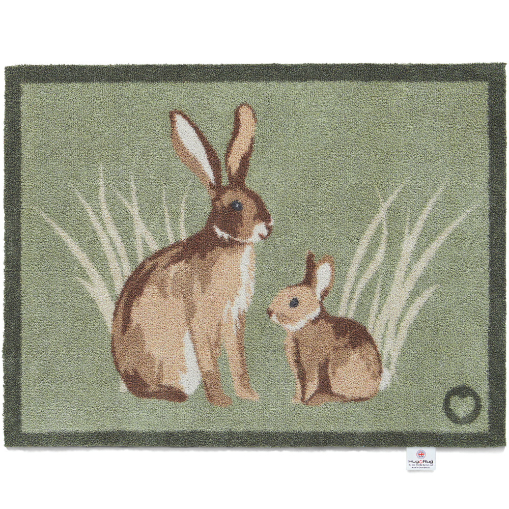 Hug Rug Eco Doormat, 65x85 - Rabbits