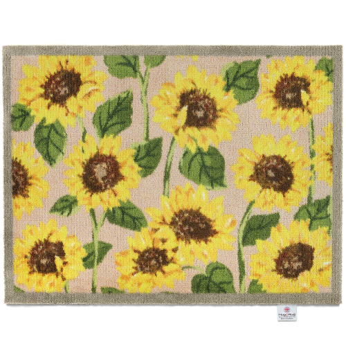 Hug Rug ekologisk dörrmatta, 65x85 - Solrosor