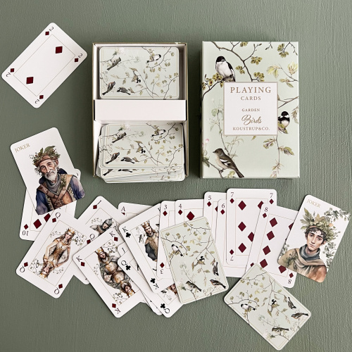 Koustrup & Co. Spielkarten - Vögel des Gartens, 2 Sets