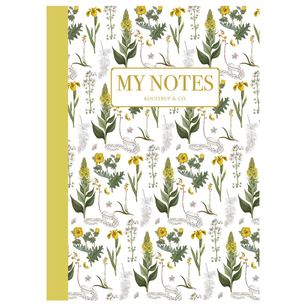 Koustrup & Co. notebook - Yellow flowers