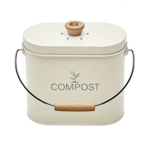 Guillouard Komposteimer m. Kohlefilter - 3 L, beige