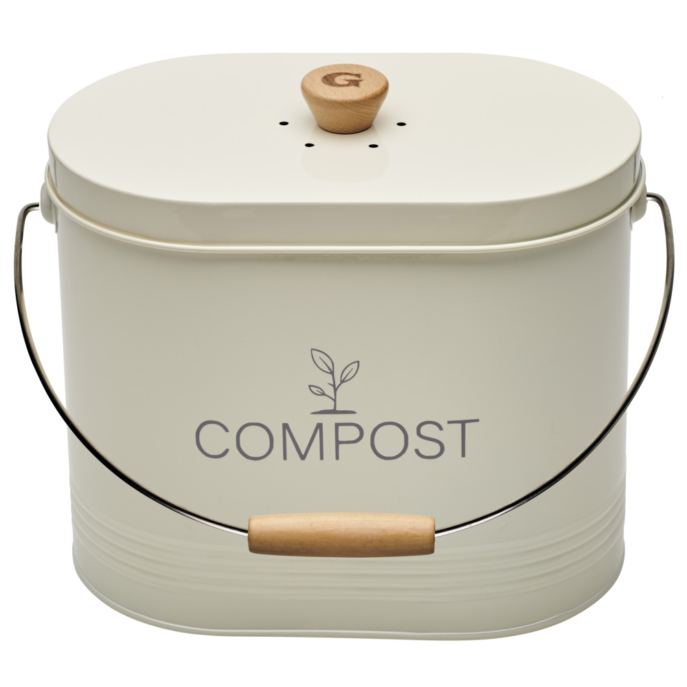 Guillouard seau à compost avec filtre à charbon actif - 7 L, beige - Image 3