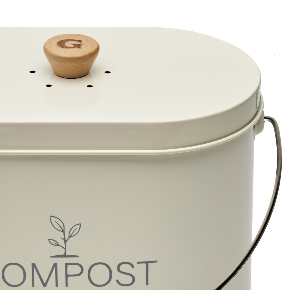 Guillouard  compost bin with carbon filter - 7 L, beige - Image 4