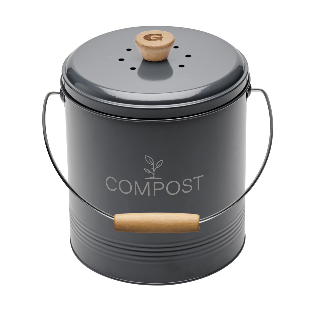 Guillouard compost bin with charcoal filter - 4.5 L, gray - Image 2