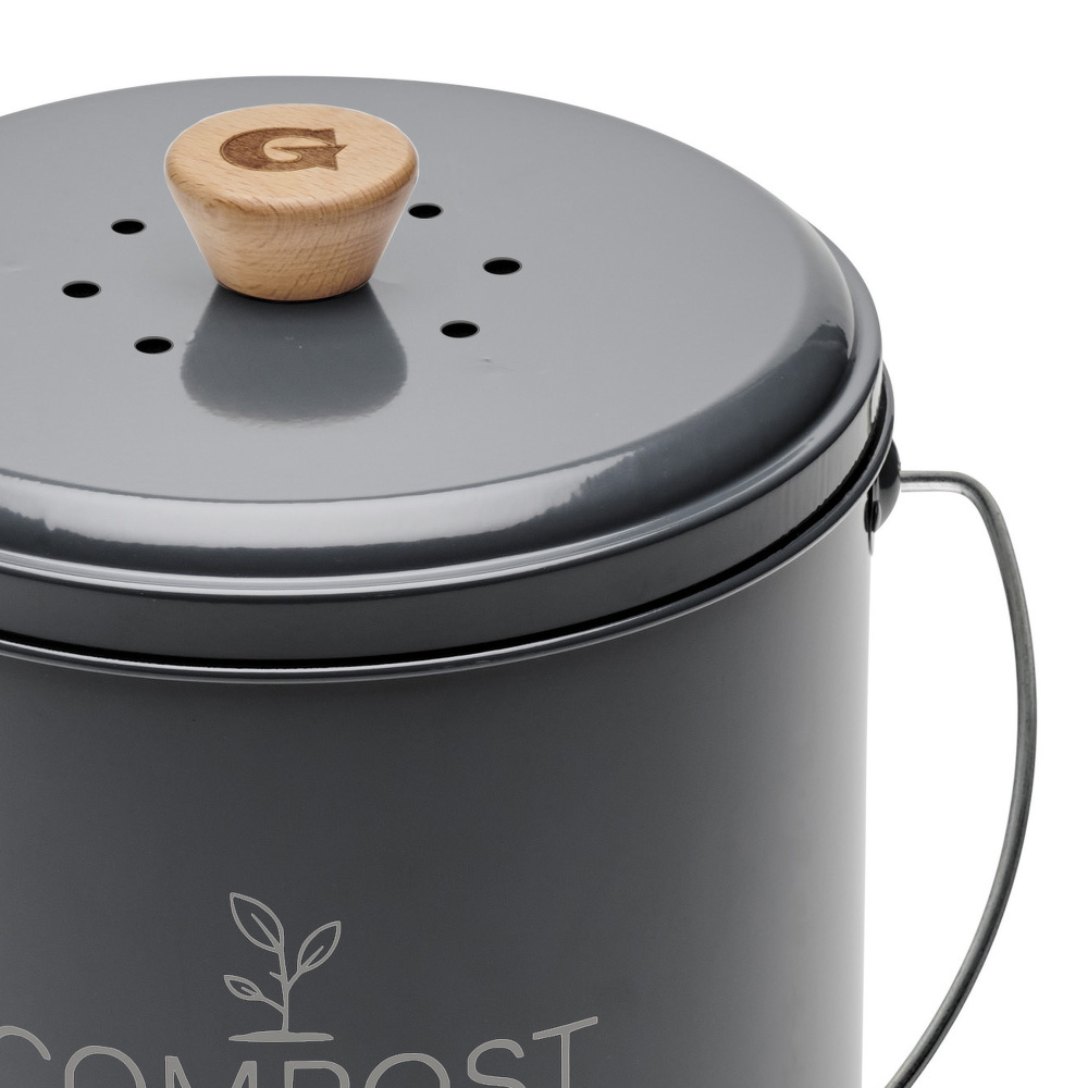 Guillouard compost bin with charcoal filter - 4.5 L, gray - Image 6