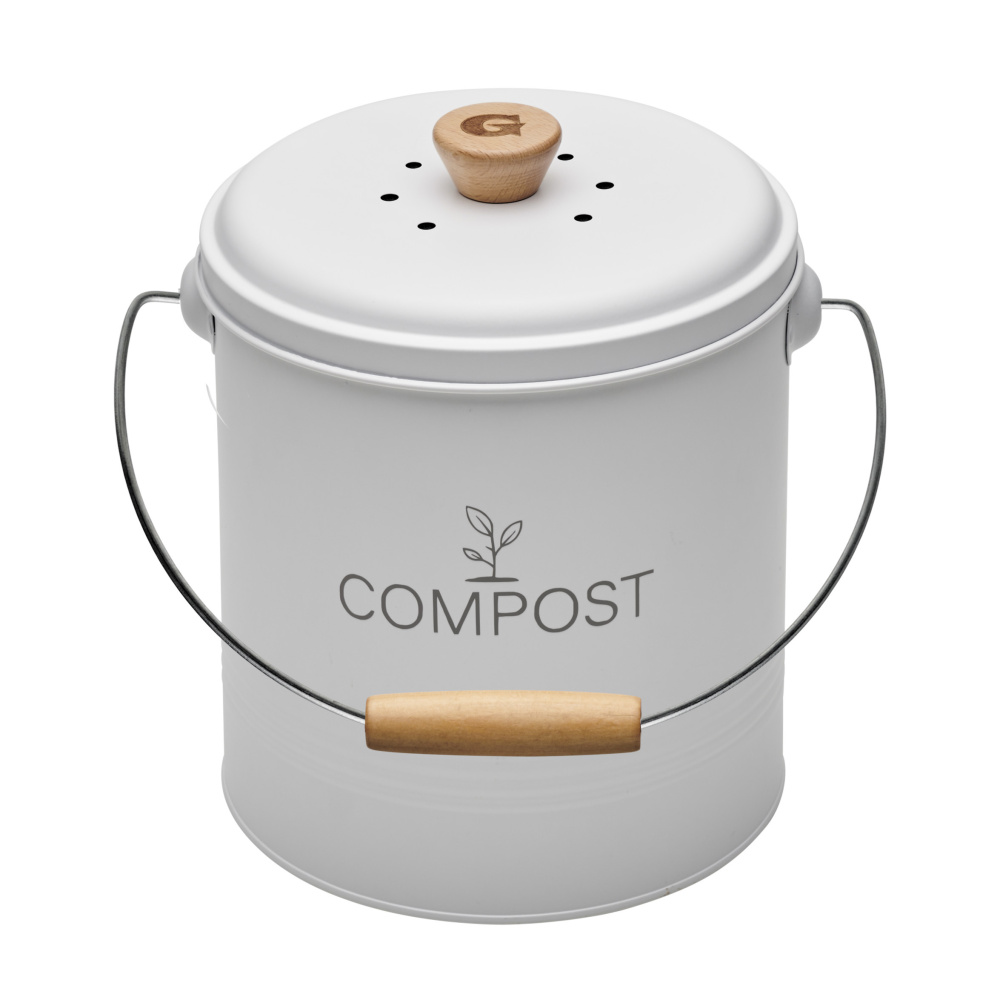 Guillouard seau à compost avec filtre à charbon - 4,5 L, blanc - Image 2