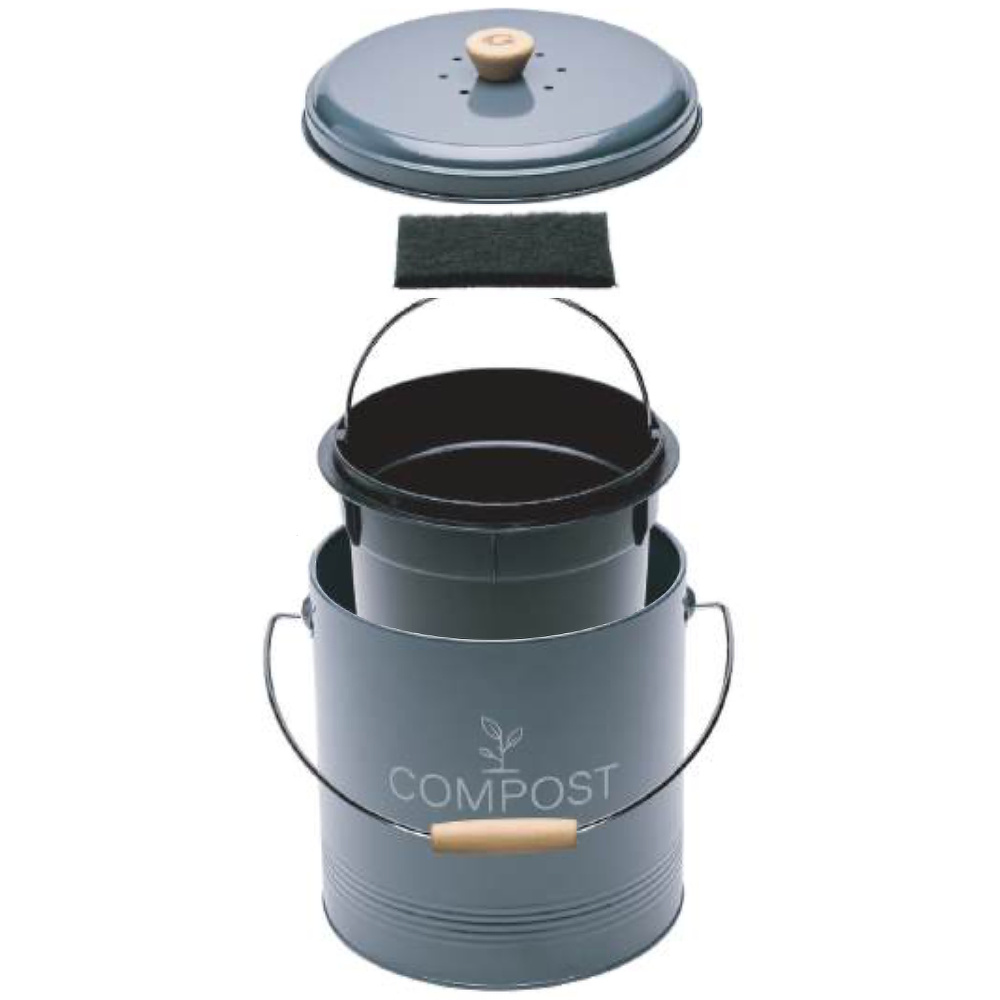 Guillouard komposthink m. kolfilter - 4,5 L, vit - Bild 3