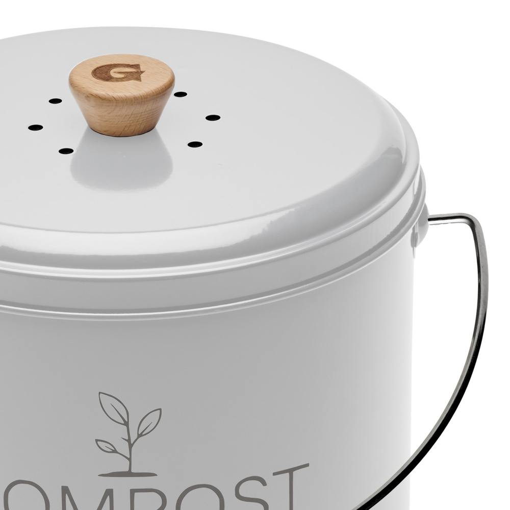 Guillouard compost bin with charcoal filter - 8 L, white - Image 7