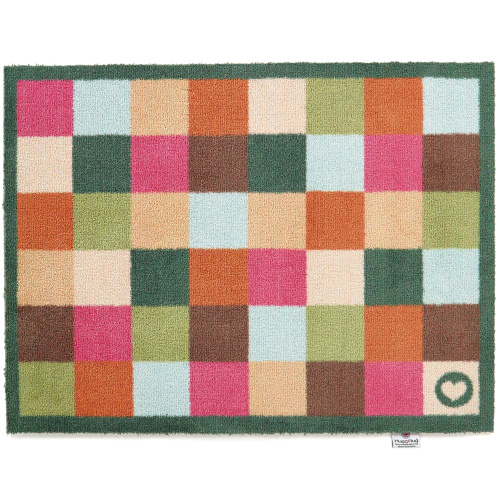 Hug Rug ekologisk dörrmatta, 65x85 - Rutig
