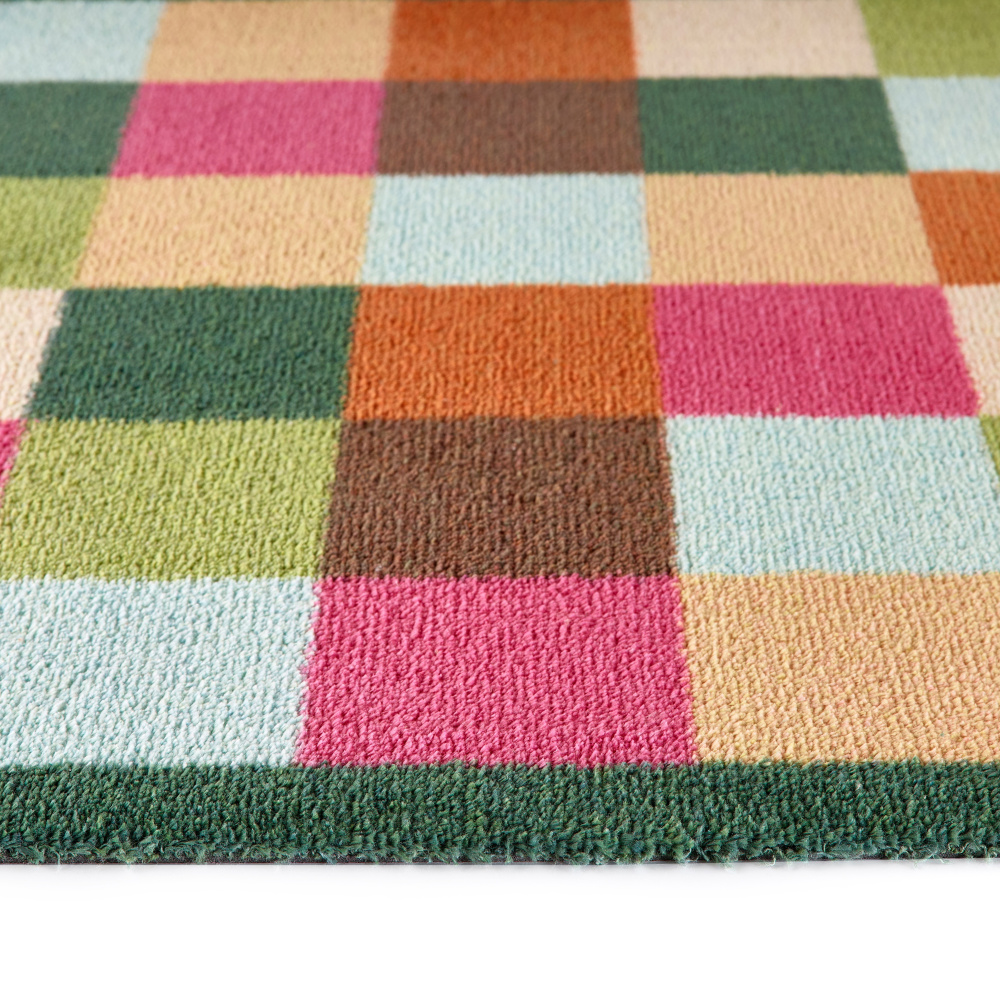Hug Rug øko dørmåtte, 65x85 - Ternet - Billede 3