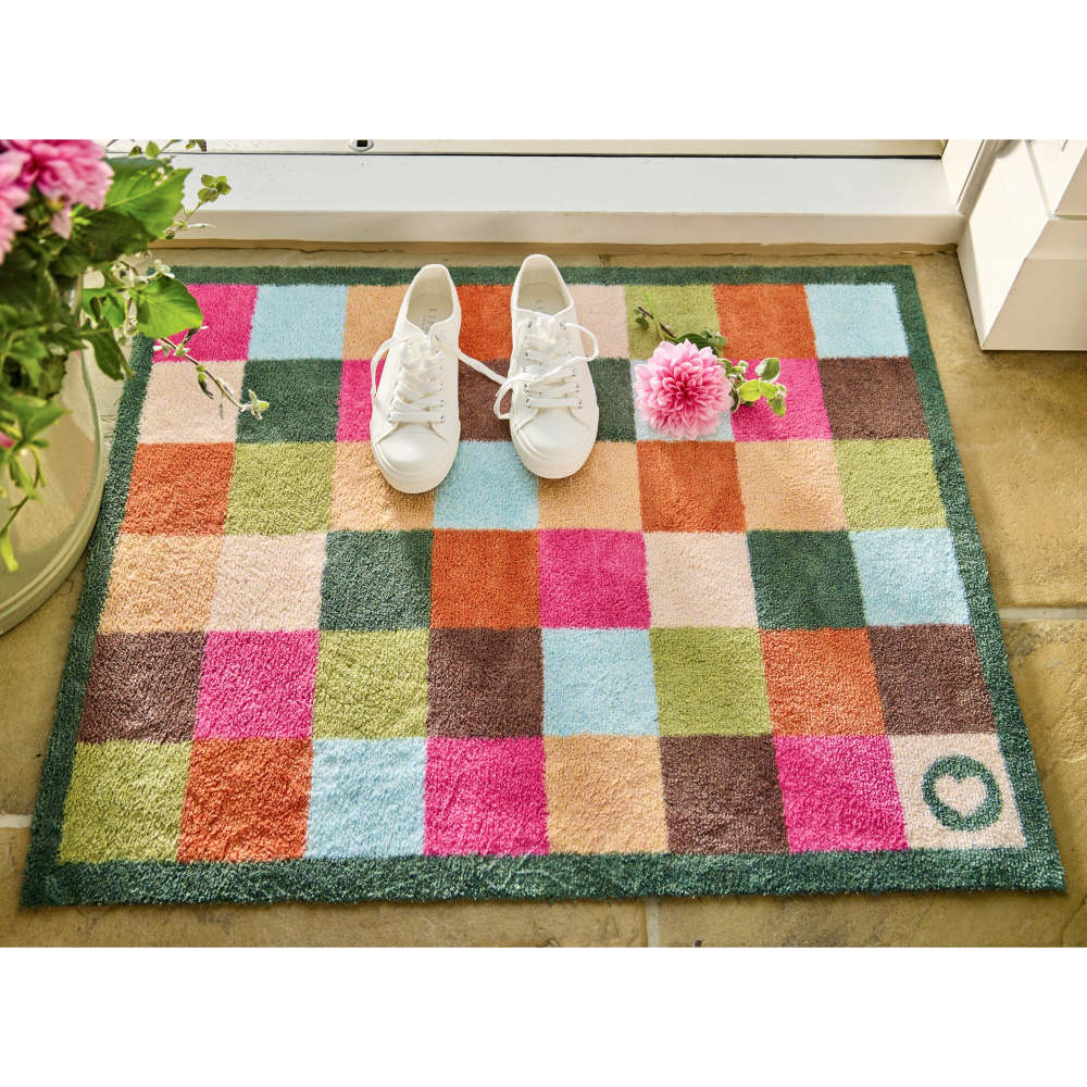Hug Rug eco-friendly doormat, 65x85 - Checkered - Image 2