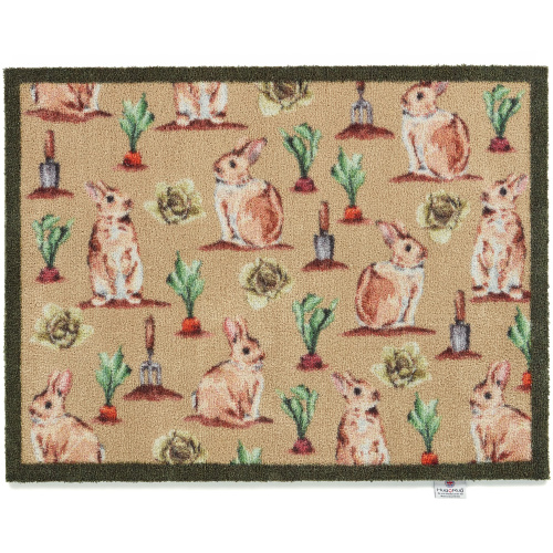 Hug Rug ekologisk dörrmatta, 65x85 - Trädgårdskaniner