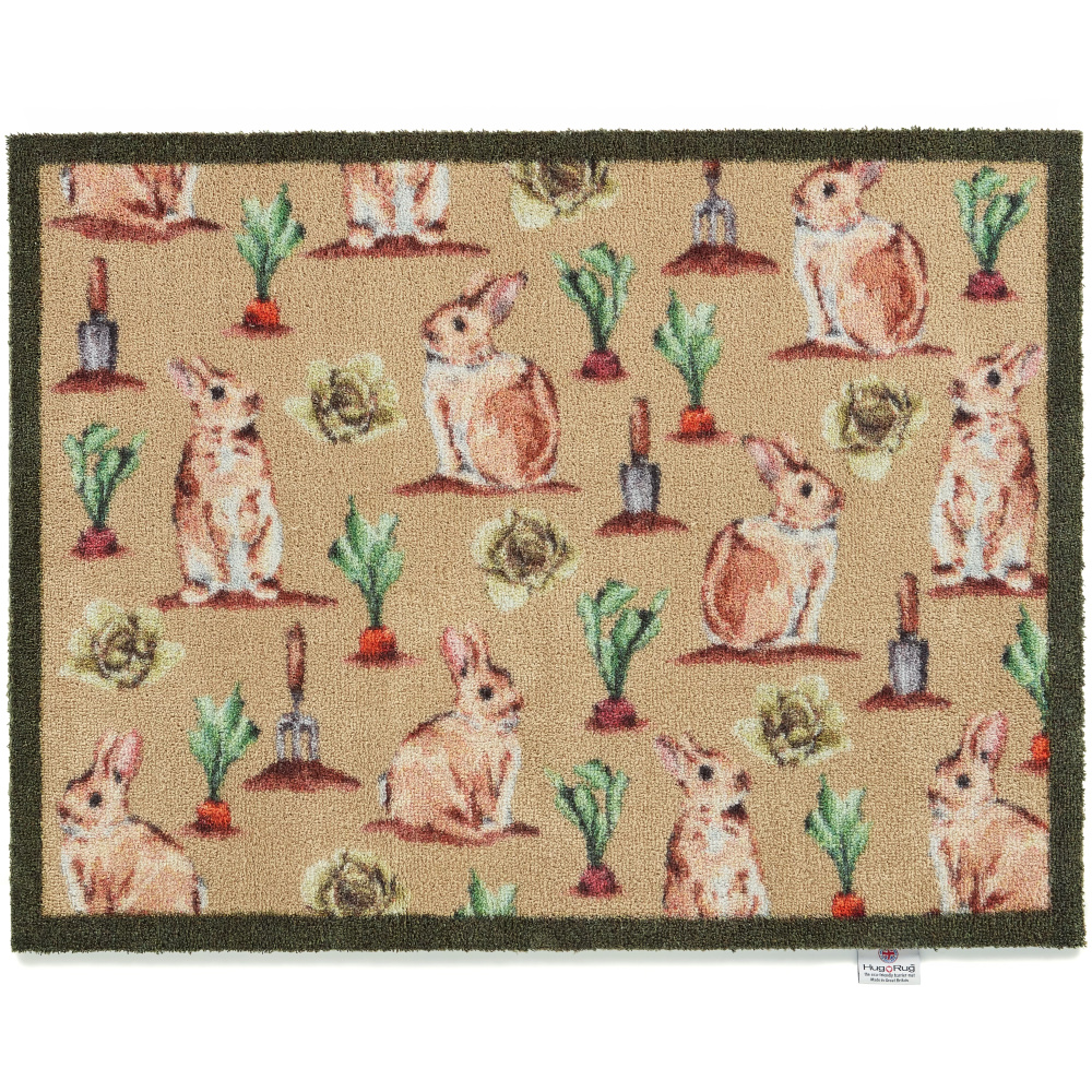 Hug Rug eco doormat, 65x85 - Garden Rabbits