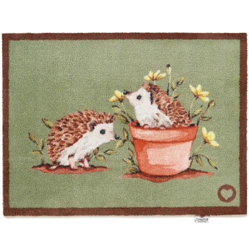 Hug Rug ekologisk dörrmatta, 65x85 - Igelkottvänner