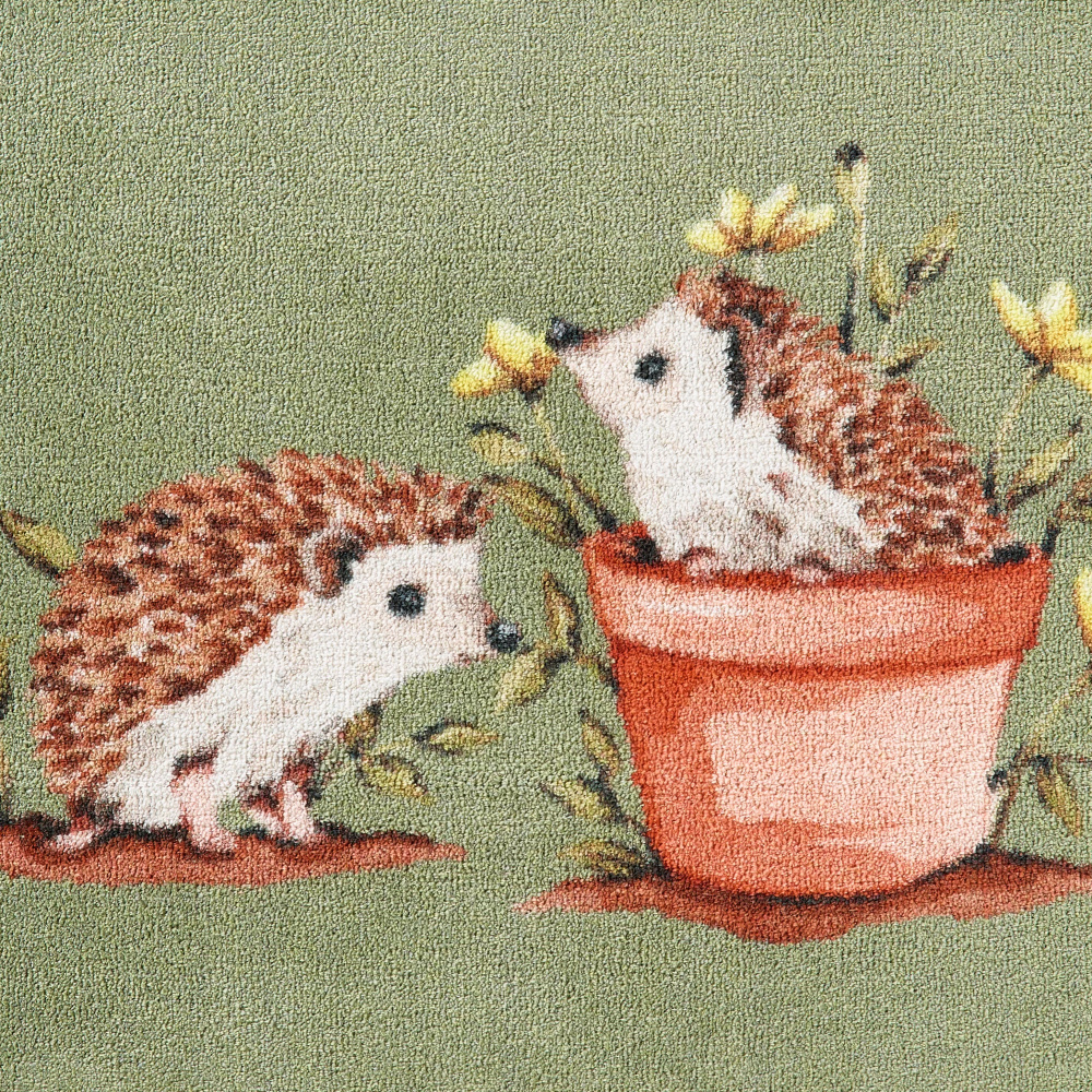 Hug Rug Eco Doormat, 65x85 - Hedgehog Friends - Image 5