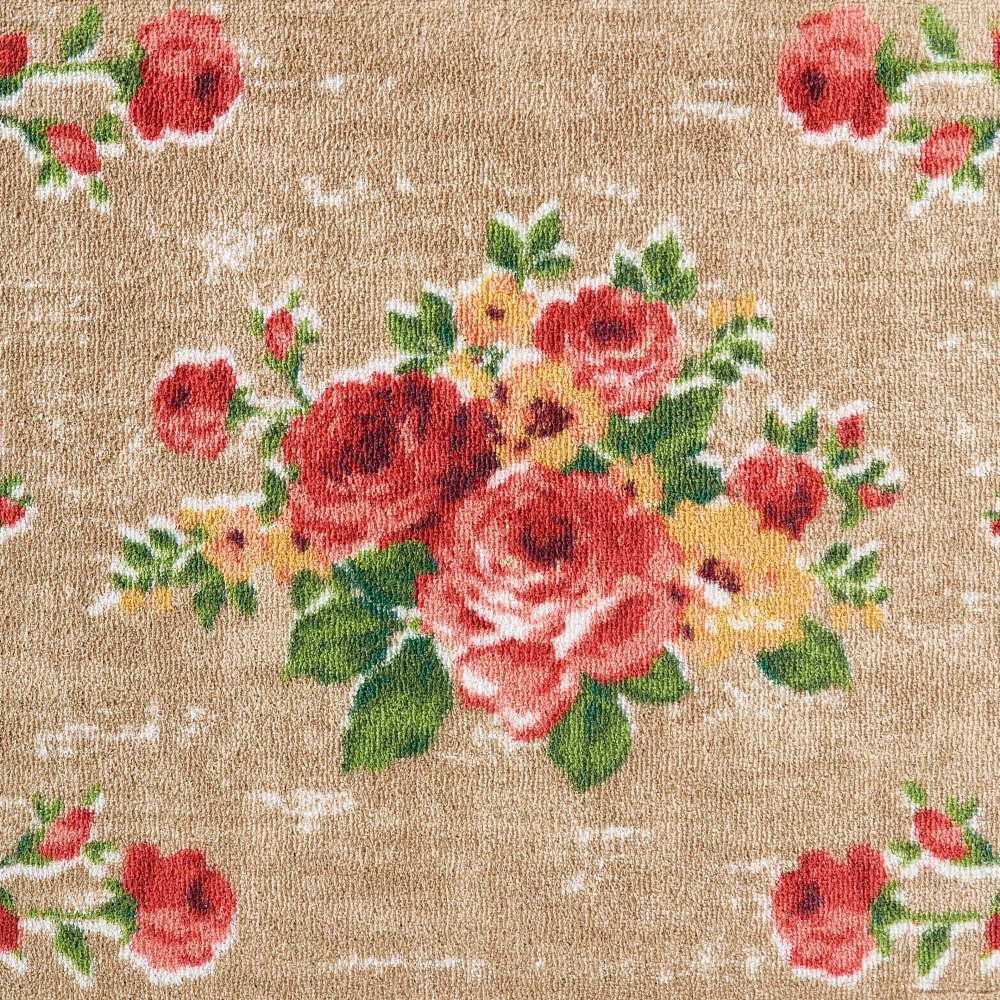 Hug Rug øko dørmåtte, 65x85 - Historiske roser - Billede 3