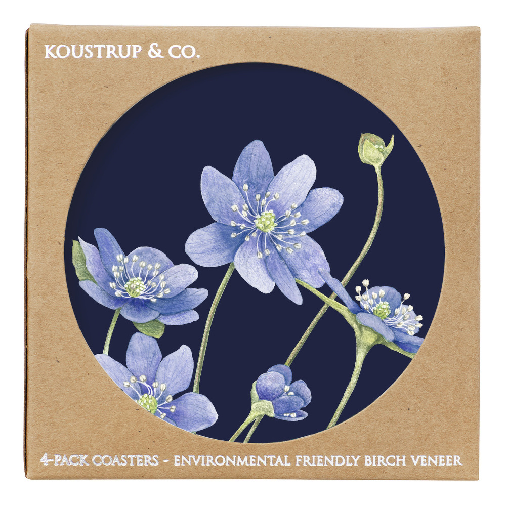 Koustrup & Co. glass coasters - Blue anemone - Image 4