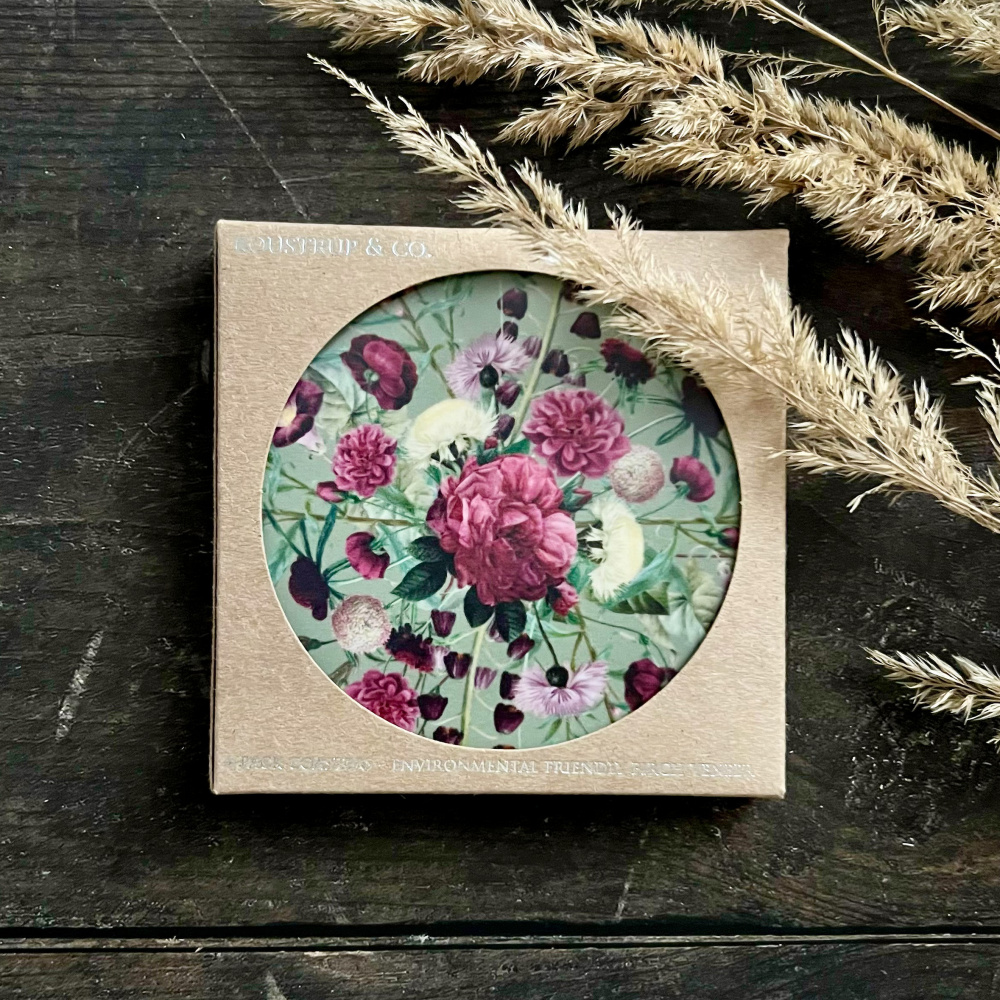 Jim Lyngvild glass coasters - Blossom Garden - Image 3