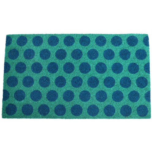 Rex London Kokosmatte - Punkte, blau/türkis