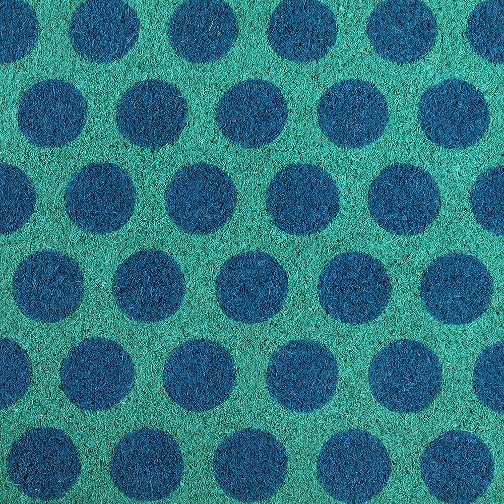 Rex London coir doormat - Dots, blue/turquoise - Image 3