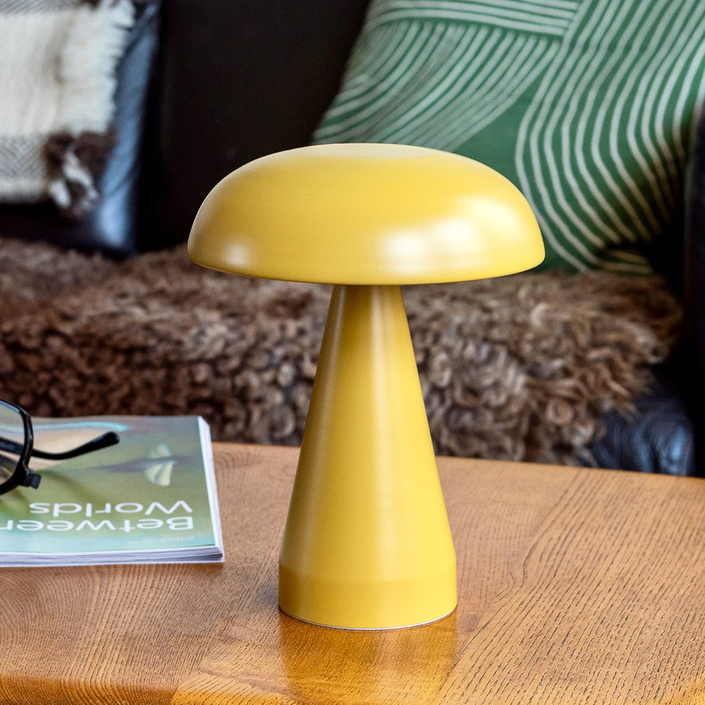 Lampe champignon à piles Rex London - jaune moutarde - Image 4