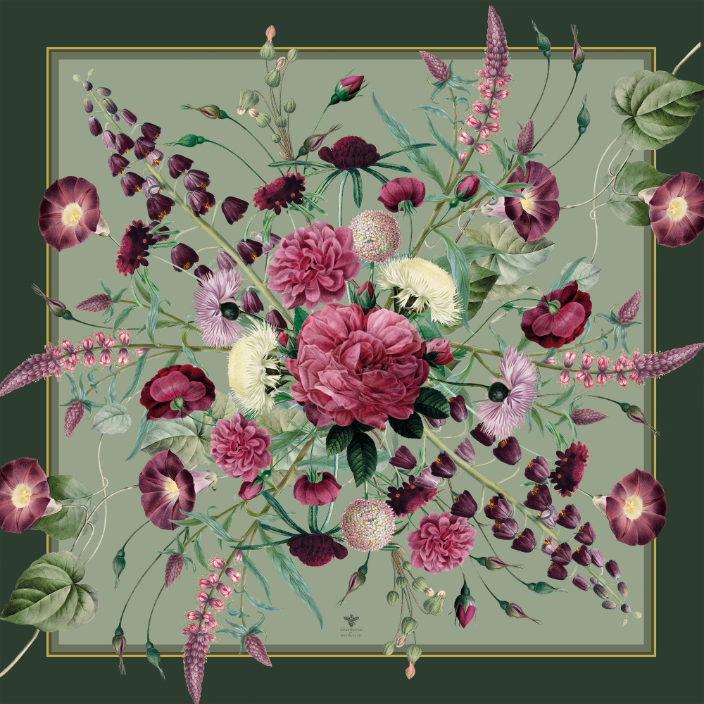 Jim Lyngvild Seidentuch, 90x90 - Blossom Garden - Bild 2