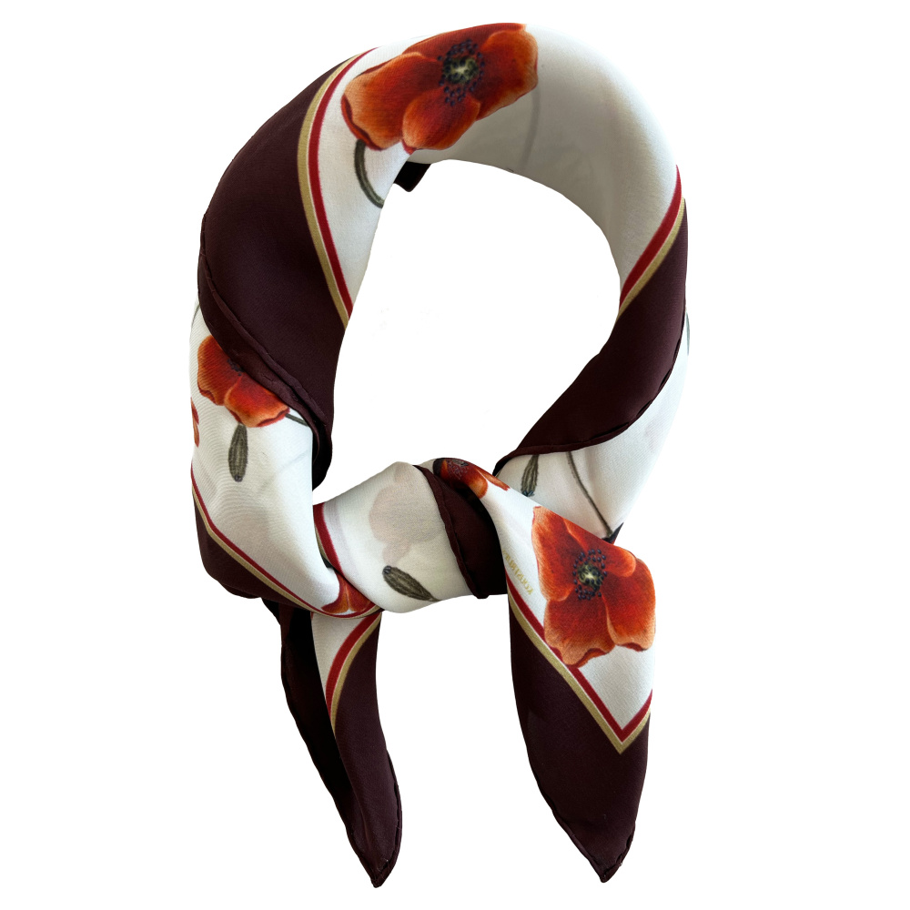 Koustrup & Co. Seidentuch, 50x50 - Mohnblume - Bild 4