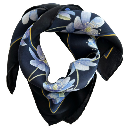 Koustrup & Co. Seidentuch, 50x50 - Blaue Anemone