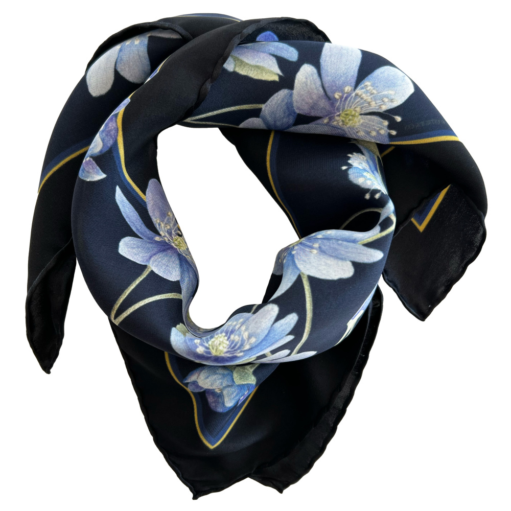 Koustrup & Co. Seidentuch, 50x50 - Blaues Windröschen