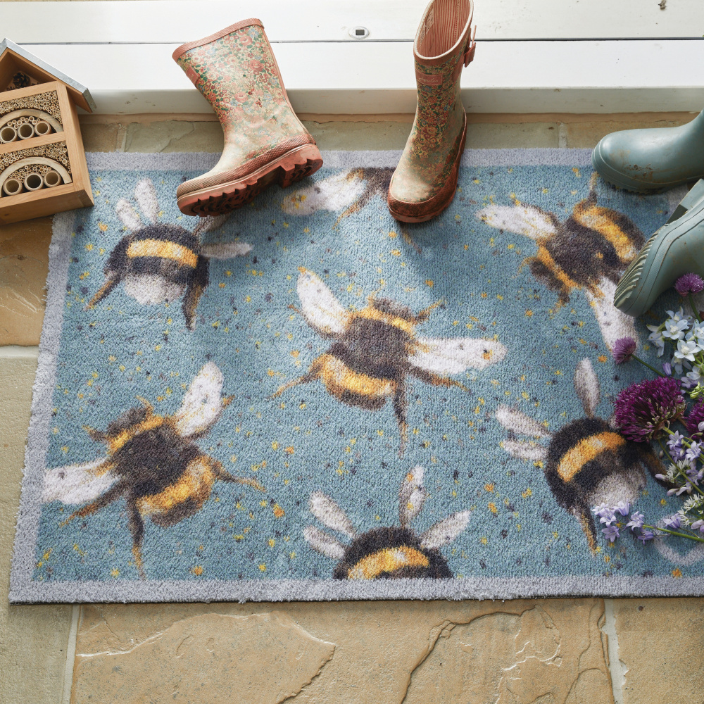 Hug Rug Eco Doormat, 65x85 - Bees - Image 2
