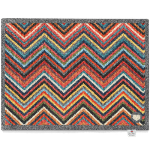 Hug Rug ekologisk dörrmatta, 65x85 - Zigzag