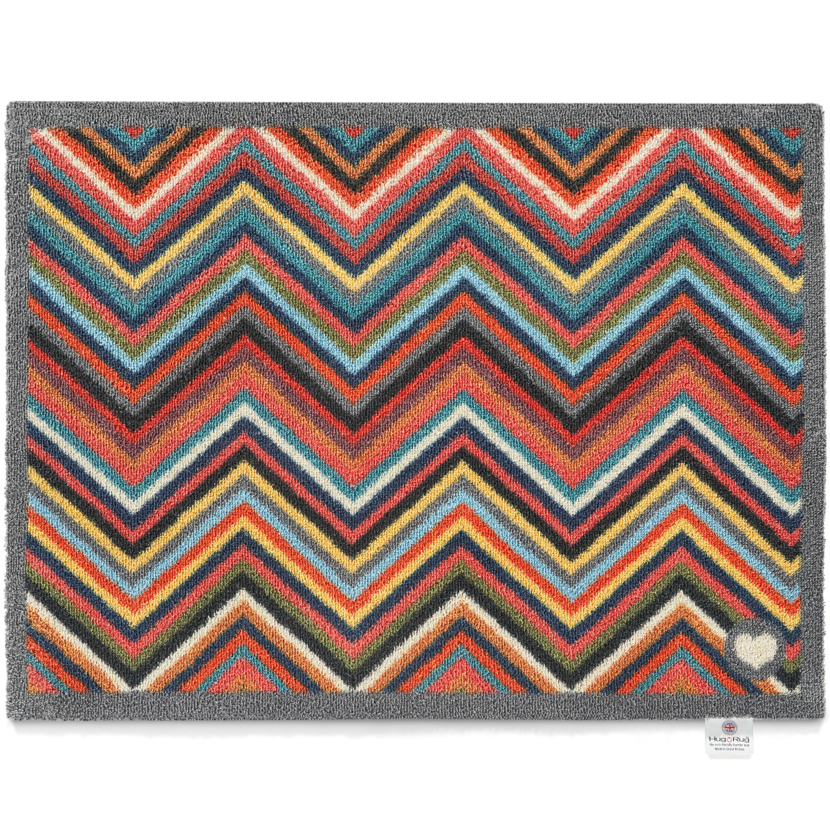 Hug Rug Öko-Fußmatte, 65x85 - Zickzack