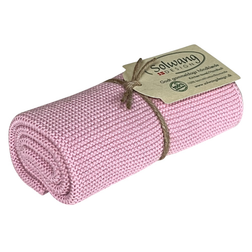 Solwang gebreide handdoek - Lichtroze