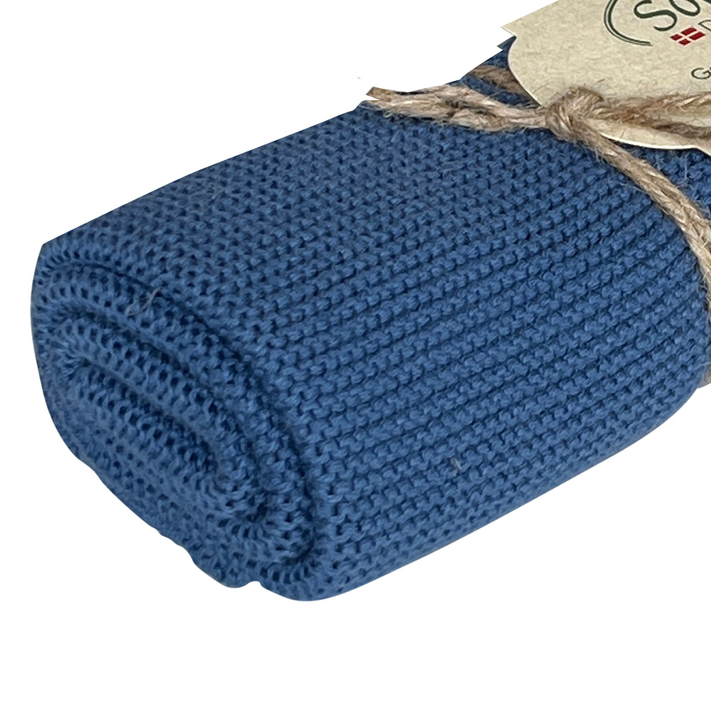 Solwang knitted towel – Dusty blue - Image 2