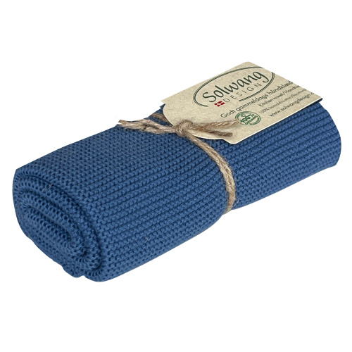 Solwang gestricktes Handtuch - Staubiges Blau