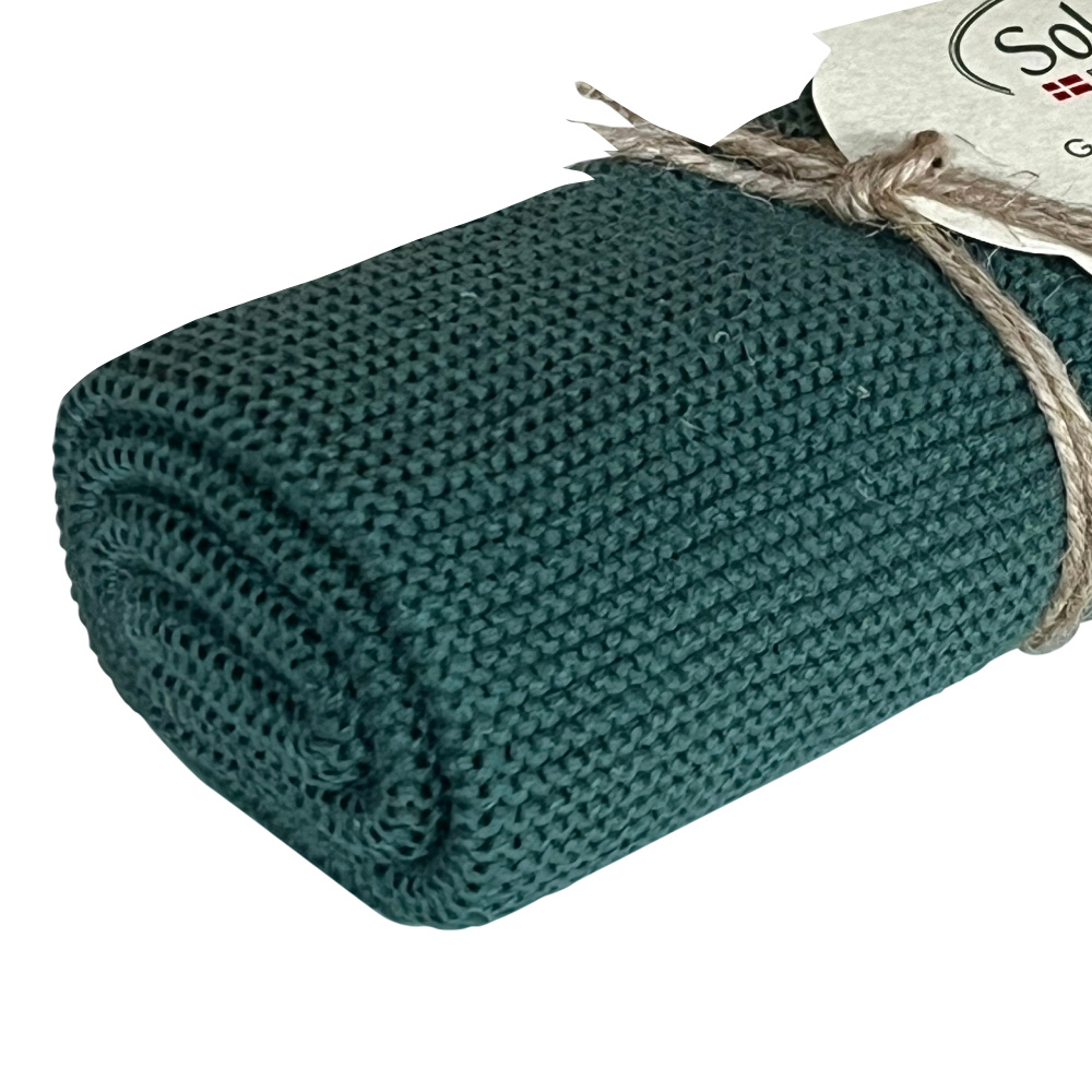 Serviette tricotée Solwang – Bleu pétrole foncé - Image 2