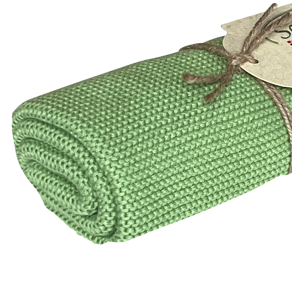 Solwang gebreide handdoek – Stoffig groen - Afbeelding 2